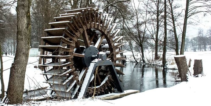 Müllrad im Winter